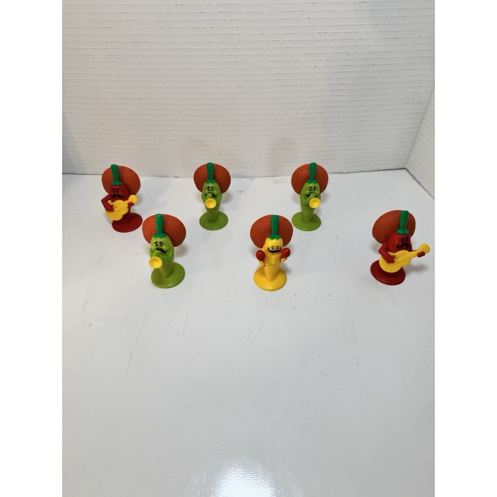 Senor Pepper - The Speedy Pepper Picker Game - Multicolor Figures ONLY Lot of 6